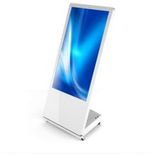 Interactive Digital Kiosks - sandwich board white 3 quarter view
